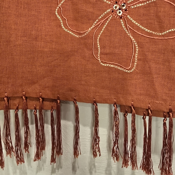 Requirements Orange Floral Midi Skirt - Picture 4 of 11